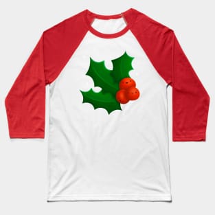 Super Cute Christmas Holly Baseball T-Shirt